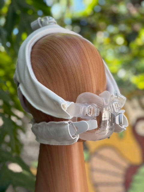 Super Clean CPAP Headgear Cover custom designed to fit Full Face F30i, x30i ResMed AirFit and the Philips Respironics DreamWear. (One Size Fits Most)